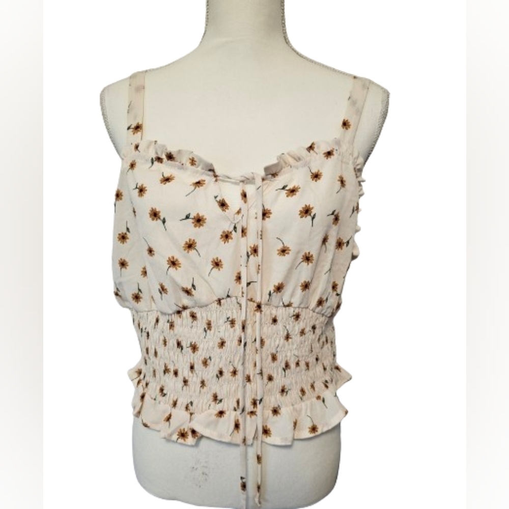 Sienna Sky Sunflower Summer Tank Top Women's Size XL NWOT